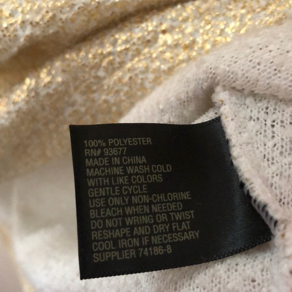 Worthington polar bear w foil Top Size L New - Picture 4 of 6